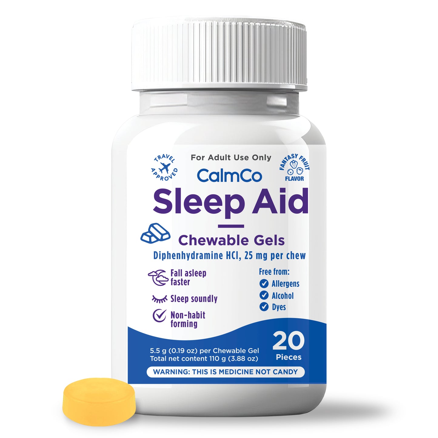 Sleep Aid Chewable Gels 20 Count