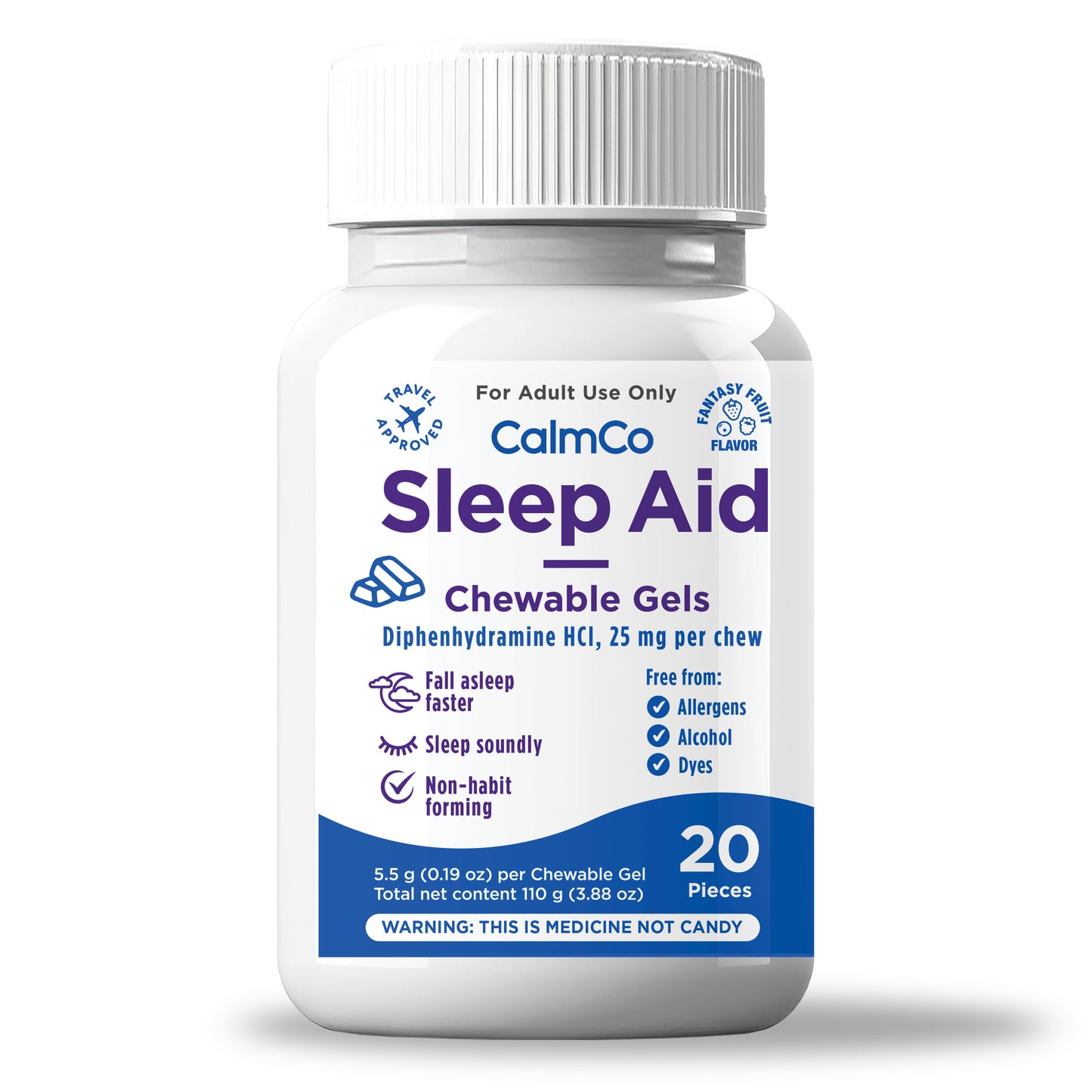 Sleep Aid Chewable Gels 20 Count