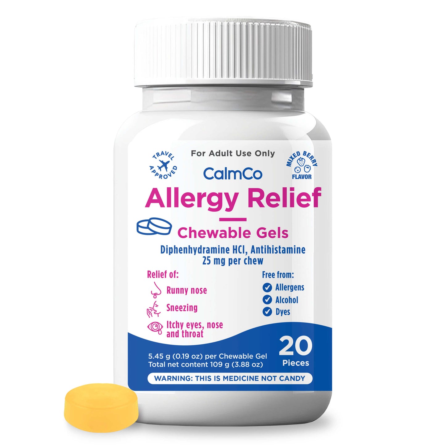 Allergy Relief Chewable Gels (Mixed Berry)