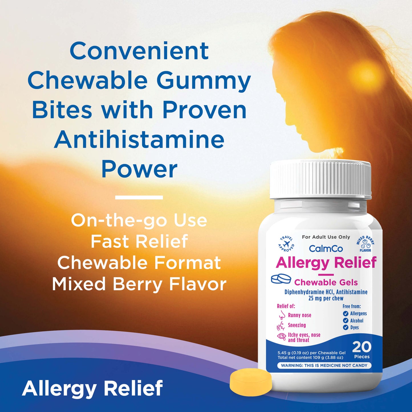 Allergy Relief Chewable Gels (Mixed Berry)