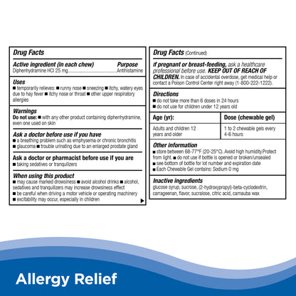 Allergy Relief Chewable Gels (Mixed Berry)