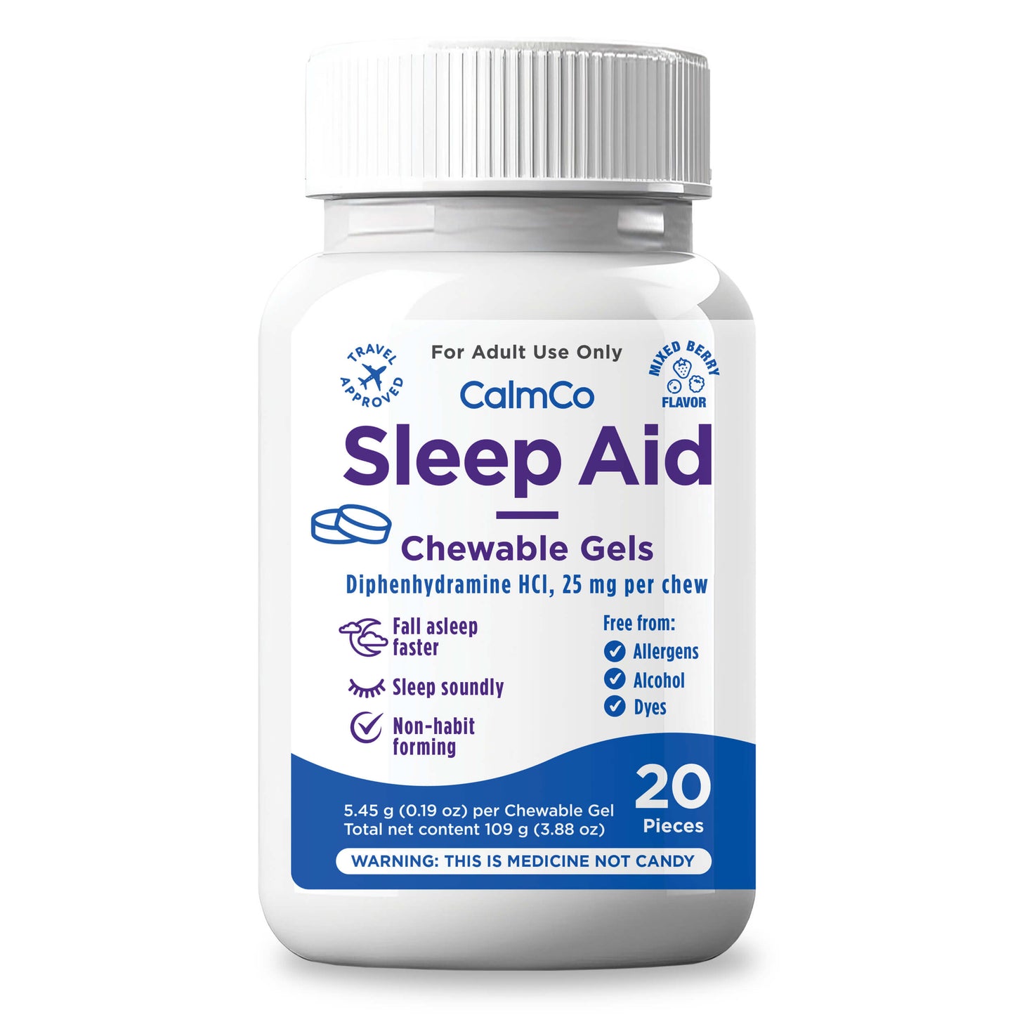 Sleep Aid Chewable Gels (Mixed Berry)