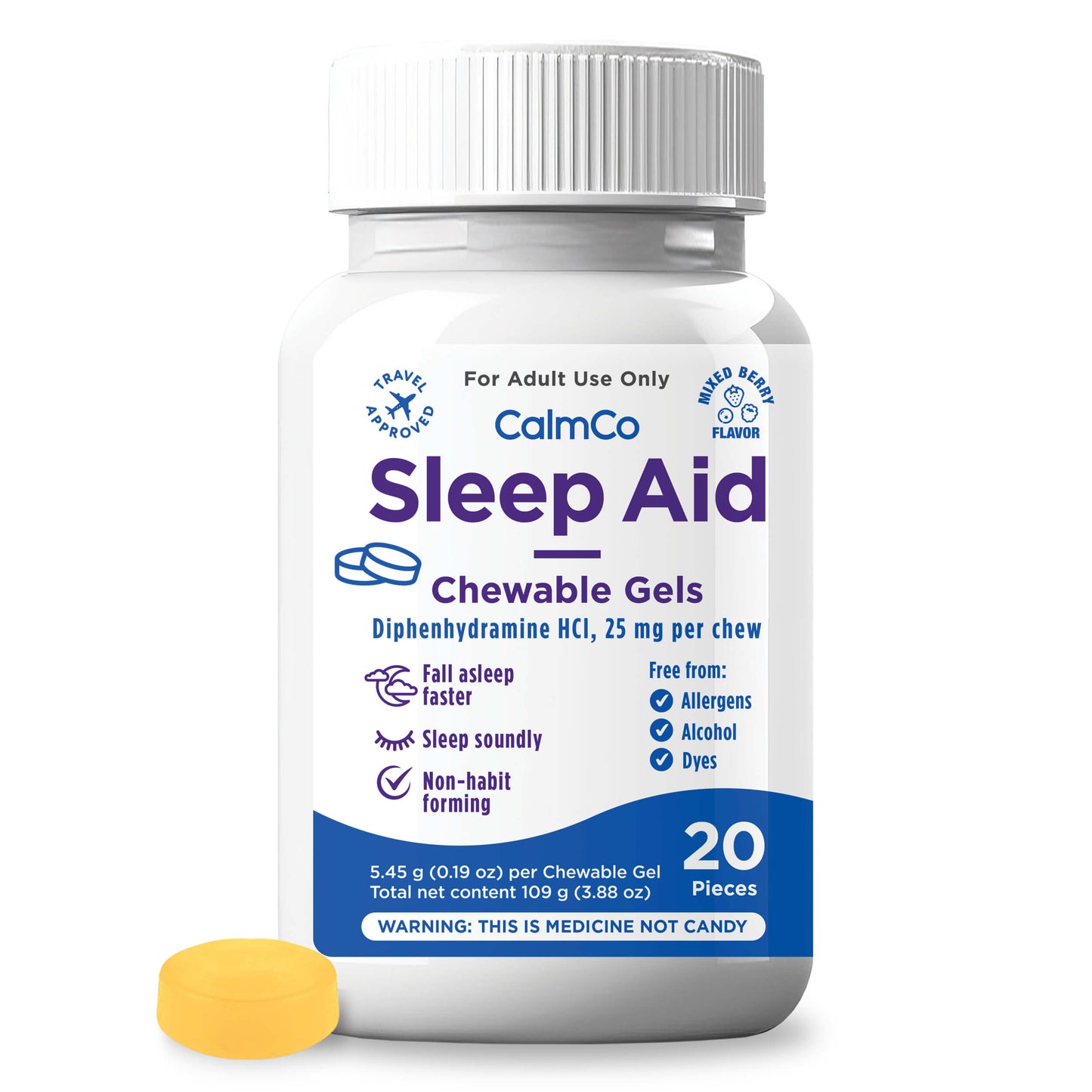 Sleep Aid Chewable Gels (Mixed Berry)
