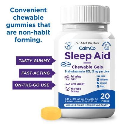 Sleep Aid Chewable Gels (Mixed Berry)