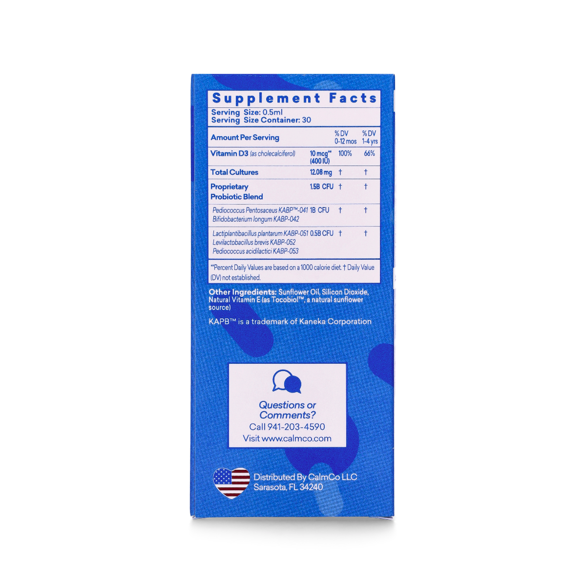 CalmCo Probiotic Vitamin D Drops