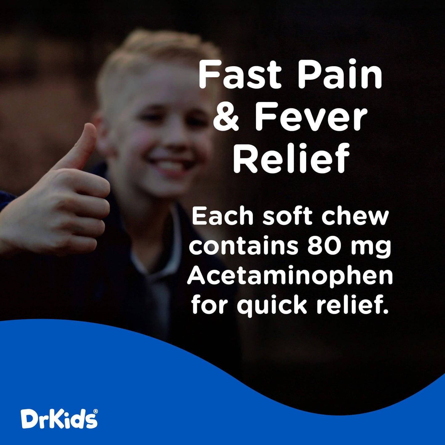 DrKids Children's Pain & Fever Gummy Bites (Orange Vanilla)