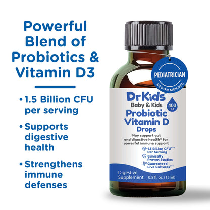 DrKids Probiotic Vitamin D Drops