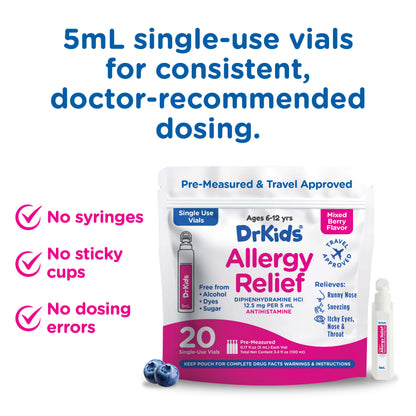 DrKids Children's Allergy Relief Single-Use Vials