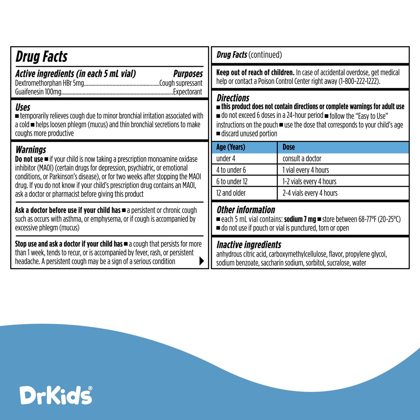 DrKids Children’s Cough & Chest Congestion Single-Use Vials
