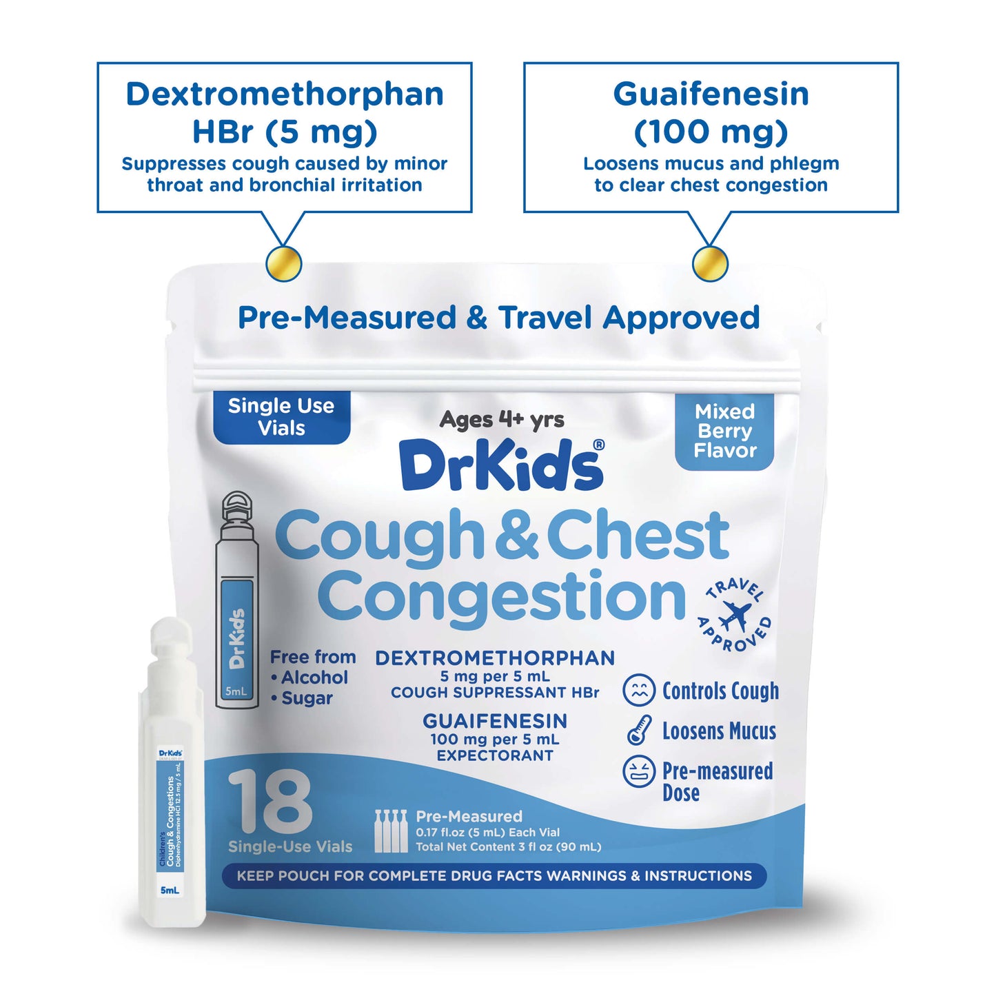 DrKids Children’s Cough & Chest Congestion Single-Use Vials