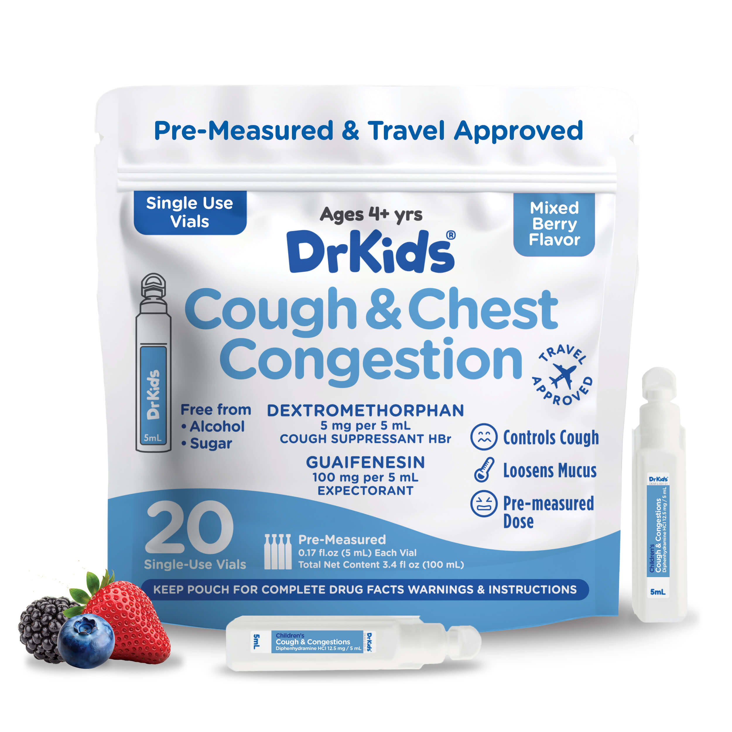 DrKids Children's Cough & Chest Congestion Single-Use Vials - CalmCo