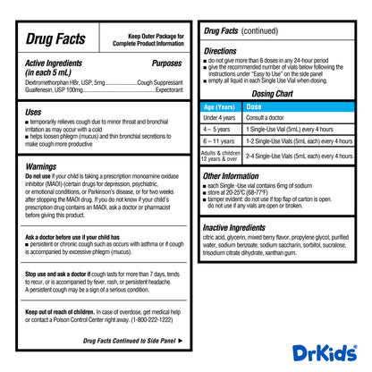 DrKids Children’s Cough & Chest Congestion Single-Use Vials
