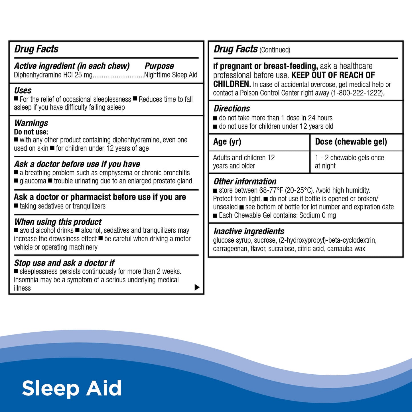 Sleep Aid Chewable Gels