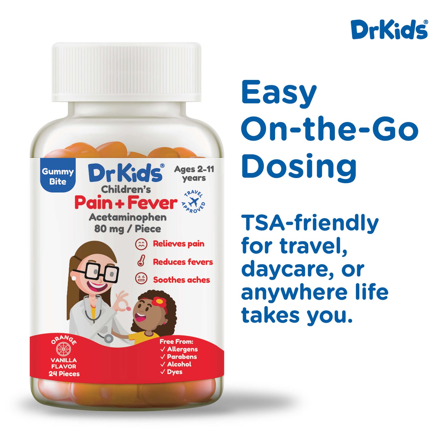 DrKids Children's Pain + Fever Gummy Bites